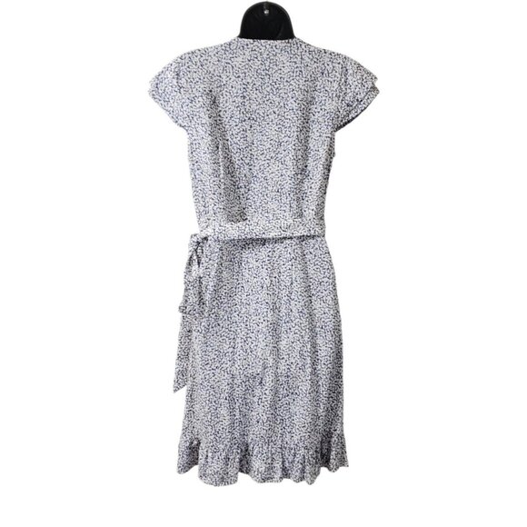 Dresses & Skirts - Margaret O_Leary Blue Floral Wrap Dress Small